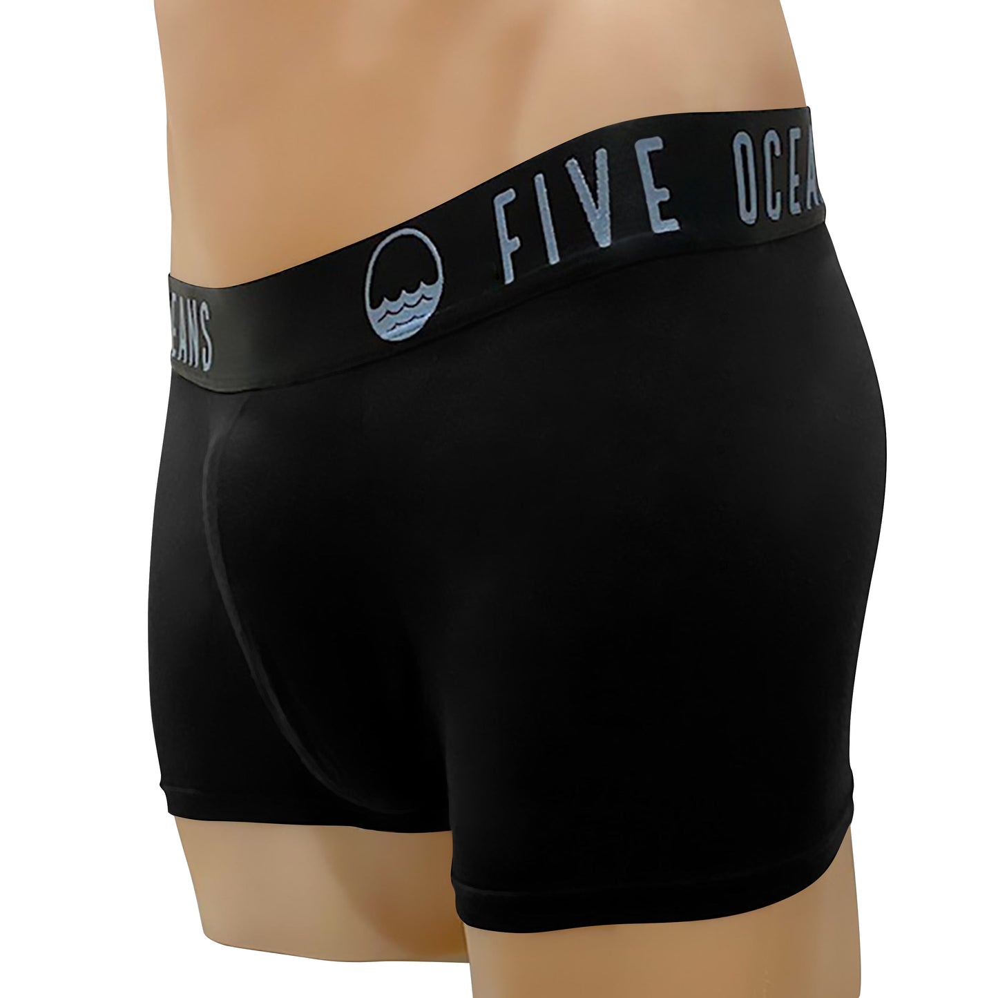 "New Product” mens short black underwear with unique support pouch